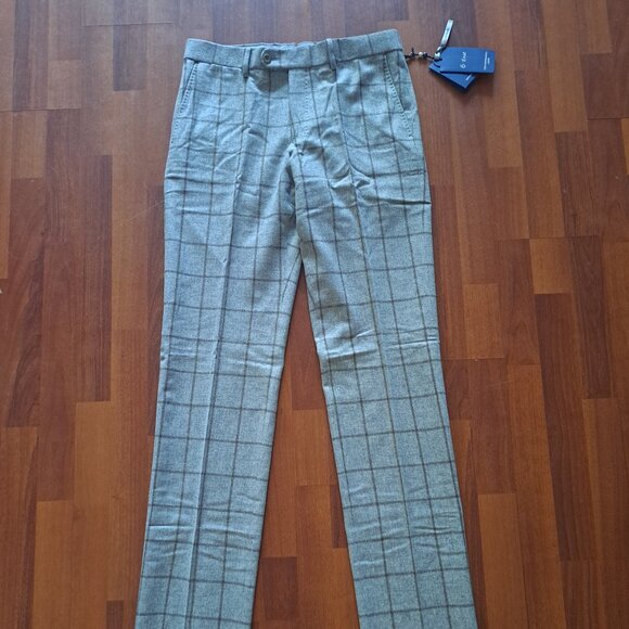 NEW 6 East Men's Grey Wool Cashmere Pants Sizes 32 and 40 - Picture 2 of 16